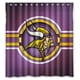 thumbnail image 1 of Cortina de ducha de los Minnesota Vikings, juego de cortina de baño con ganchos, tamaño 66 x 72 pulgadas, 1 of 3