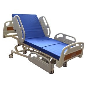 Glomed - Cama Clínica Eléctrico 5 Posiciones Dlux + Colchón 10Cm + Topper