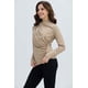 thumbnail image 2 of Polera Mujer Aplicación Arrugado Beige Oscuro, 2 of 4