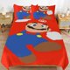 thumbnail image 1 of Super Mario Bed Duvet Cover Microfiber Bedding Sets 3D Printed Lightweight 3 Piece Comforter Sets for Kids Boys Girls, 1 of 5