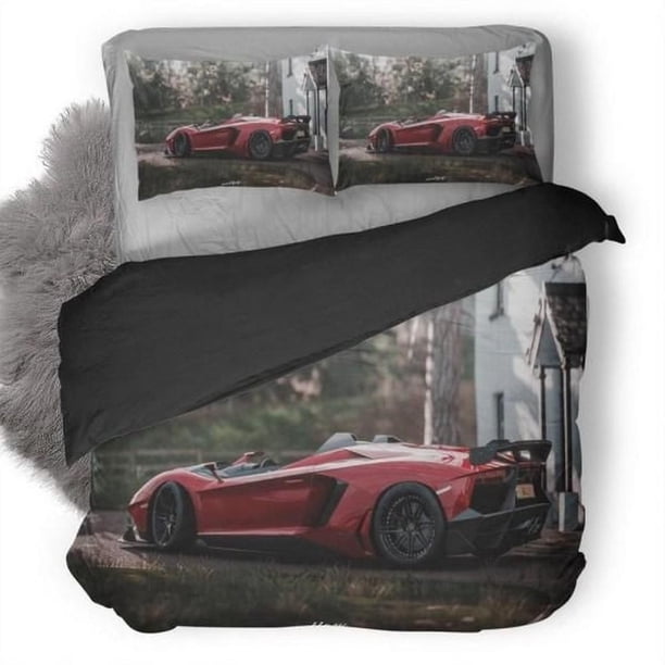 Lamborghini Aventador Sv Forza Horizon Quilt Duvet Cover Set Bedroom Decor3-Piece Bedding Set