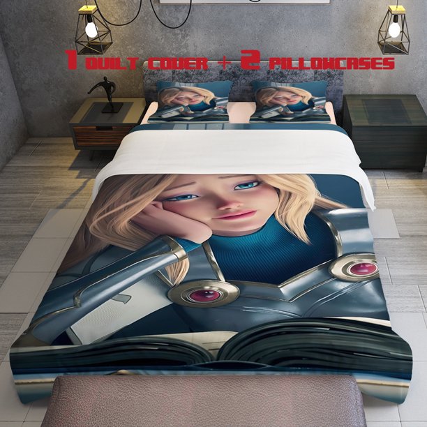3pcs Lala Theme Printed Three Piece Bedding Set Soft Quilt Cover And Two Pillowcases