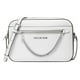 thumbnail image 1 of Cartera Michael Kors Womens Jet Set Large Saffiano Leather Crossbody Bag 35T1STTC9L085 Opticwhitemulti, 1 of 2