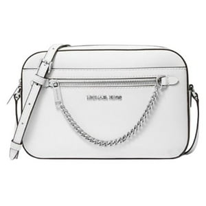 Cartera Michael Kors Womens Jet Set Large Saffiano Leather Crossbody Bag 35T1Sttc9L085 Opticwhitemulti