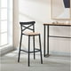 thumbnail image 1 of Taburete Valentino Negro 65cm | Moderno y Apilable | Exterior negro, 1 of 7