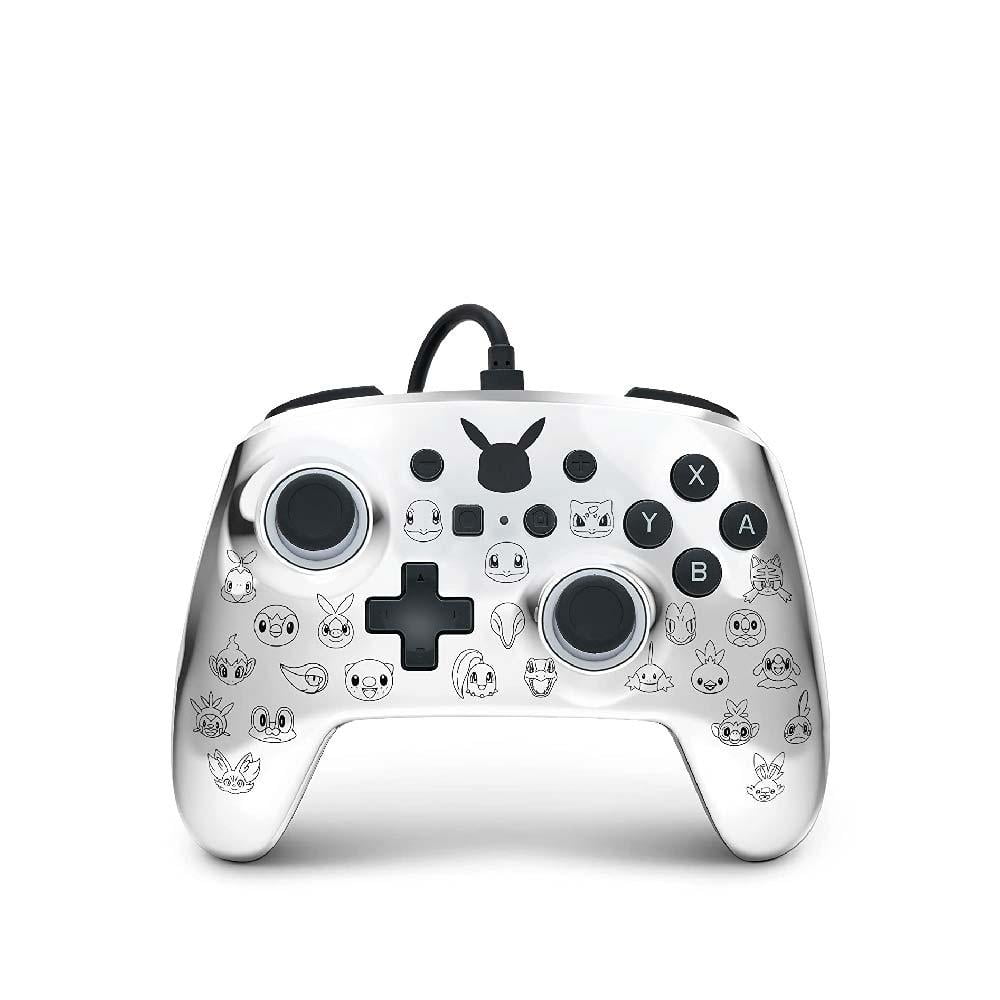 Control Alámbrico Nintendo Switch Pikachu Silver