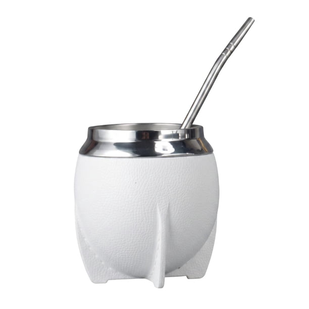 Mate Torpedo Termico Acero Inoxidable 280 Ml Con Bombilla blanco