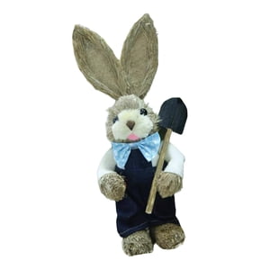 Magideal - Conejo De Pascua De Dibujos Animados, Figuras De Paja, Decoración De 35 Cm De Altura Para Jardín, Terraza, Balcón Y Todo El Interior, Exhibición De Patrón D