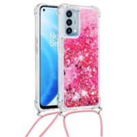 Funda Foxdock Para Oneplus Nord N200 5G Con Cuerda Ajustable, Brillo Líquido, Protección Antigolpes Y Lente – Ideal Para Regalo