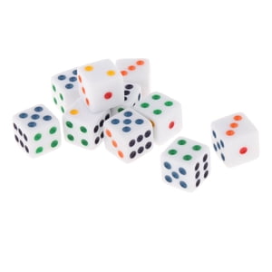 Bothyi - Juego De Dados Acrílicos De 10 Uds., Dados Puntuales Para Juego De Bar Y Fiesta
