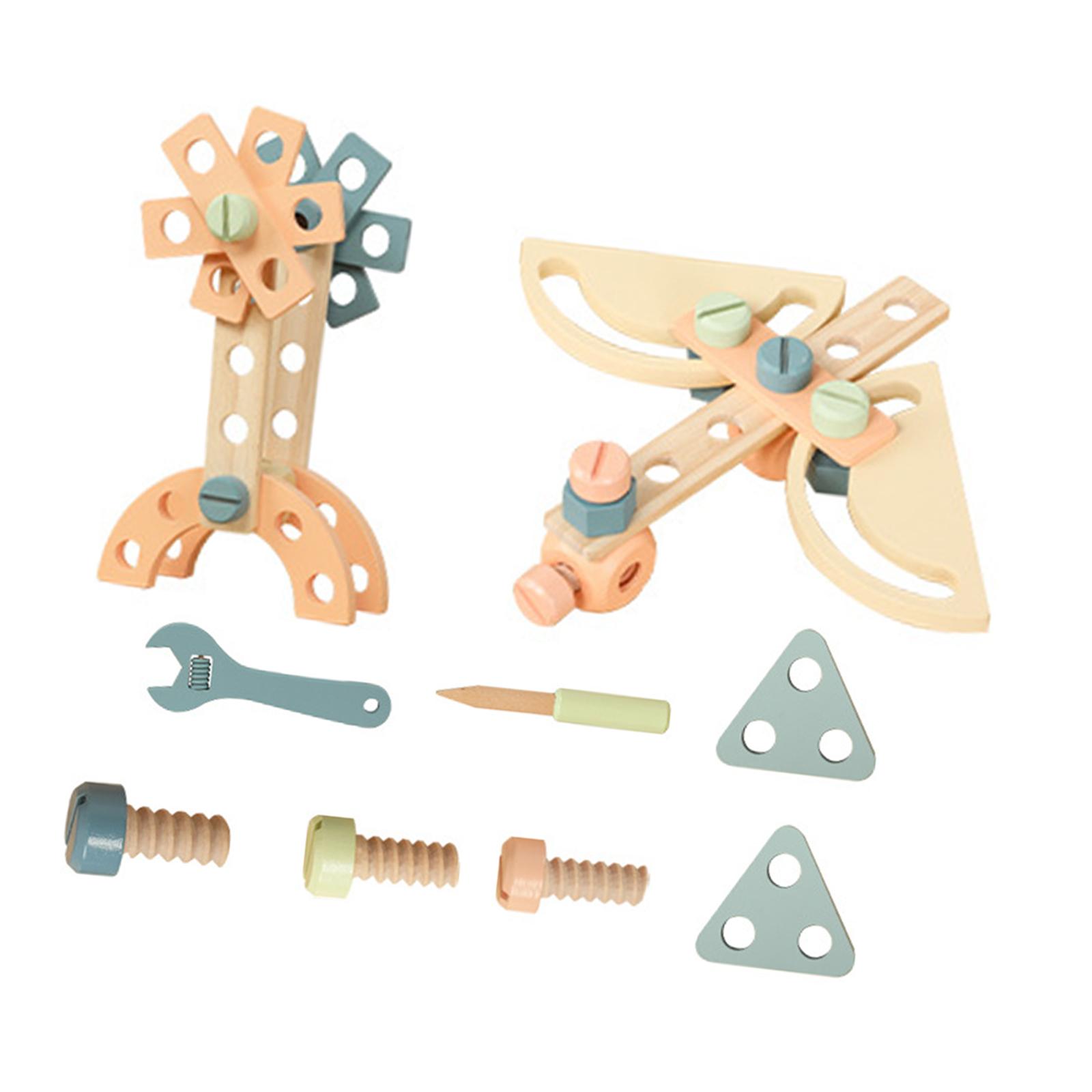 Magideal - Juego De Herramientas De Madera, Juguete De Desmontaje De Tuercas, Habilidades Básicas, Juego De Construcción Montessori Para Actividades, Educación, , Pequeña Pequeño