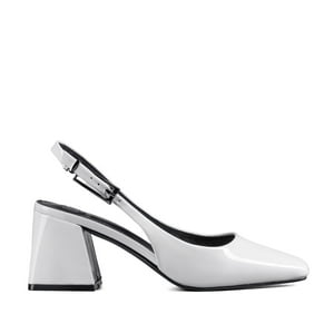 Zapato Taco Talón Abierto Simil Charol Mujer Weide You538