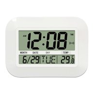 Magideal - Reloj De Pared Digital Grande, Calendario, Reloj De Pared, Reloj Despertador Con Día/Fecha/Temperatura Para De Noche, Decoración Para Hogar,