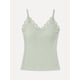 thumbnail image 2 of Polera Básica Mujer Acanalada Con Encaje Escote V verde Talla Única, 2 of 2