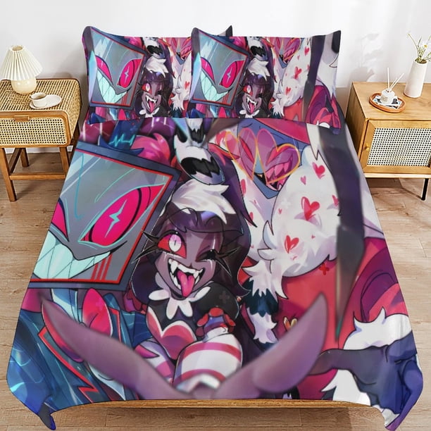 Hazbin-Hotel Hazbin-Hotel Bedding Set Sheet Set for Kids Adults,All Season Lightweight