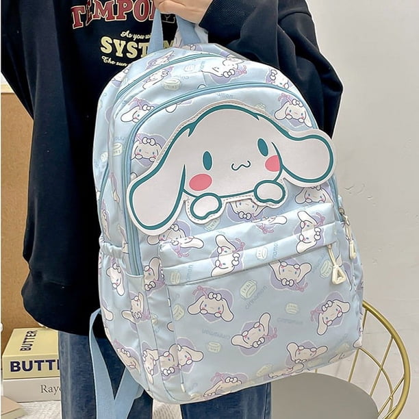 Anime Sanrio Plush Toy Cinnamoroll Backpack Children Girl Boy Black Blue Schoolbag Kawaii Student School Bag Computer Large Gift
