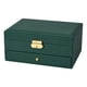 thumbnail image 4 of Caja de almacenamiento de joyas con espejo de cajón Compartimentos extraíbles Titular Organizador Vitrina para pulseras Espárragos para mujeres 4 ganc , Verde, 4 of 5