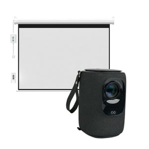 Proyector Portatil Nova 9000Lm + Telón 100"" Eléctrico Levo