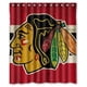 thumbnail image 1 of Cortina de ducha con diseño de los Chicago Blackhawks, con ganchos, tamaño 60 x 72 pulgadas, 1 of 3
