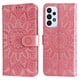 thumbnail image 5 of Funda tipo cartera FOXDOCK para Samsung Galaxy M23 5G , diseño girasol en relieve, cuero PU, cierre magnético, soporte y tarjetero, 5 of 5