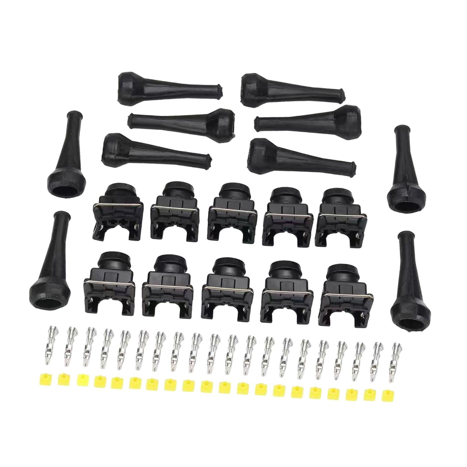 Magideal - Conector Del Inyector De Combustible De 10 Piezas Ev1 Ev14 Fácil De Instalar Conector De 2 Pines