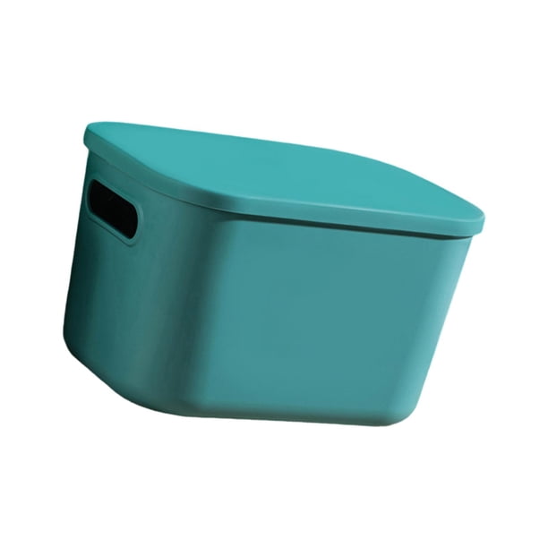 Caja de almacenamiento para el hogar, caja de almacenamiento con tapa decorativa, organizador de guardarropa, estante de armario, contenedor organizad 18x26x16cm Verde