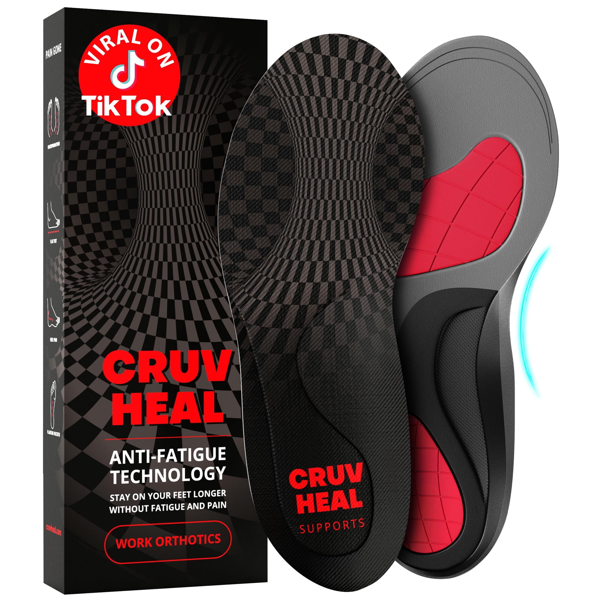 Plantillas Ortopédicas De Trabajo Cruvheal, Antifatiga, Soporte Para El Arco
