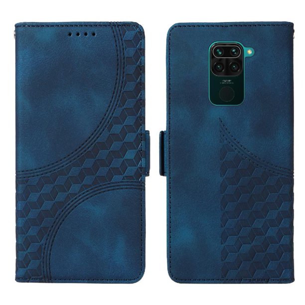 Carcasa FOXDOCK Xiaomi Redmi Note 9 4G de cuero PU, diseño acolchado clásico, protección contra caídas y rayones