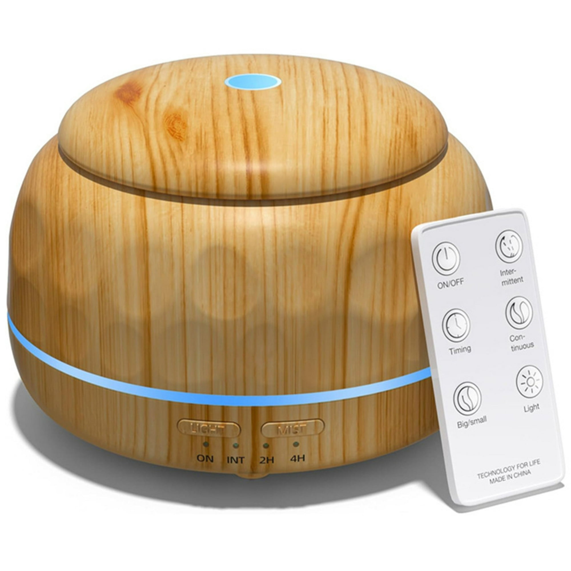 Veat00l - Difusor De Aceite Esencial, Humidificador De Aromaterapia De 300ml, Pequeño Difusor Doméstico Con Control Remoto Y 7 Luces Ambientales Led De Color