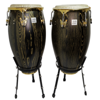 Tumbao Percussion - Set Conga 11.75 & 12.5Xh30'' Ébano + Stand