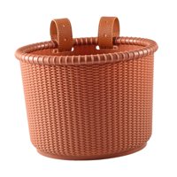 Ioensy - Cesta De Mimbre Para Bicicleta Para Niños, Cesta De Ciclismo Duradera Tejida Para Niños Y Niñas, Color Marrón