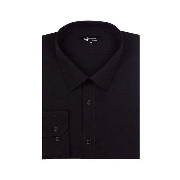 Camisa Trevira Lisa Color Negro Xl
