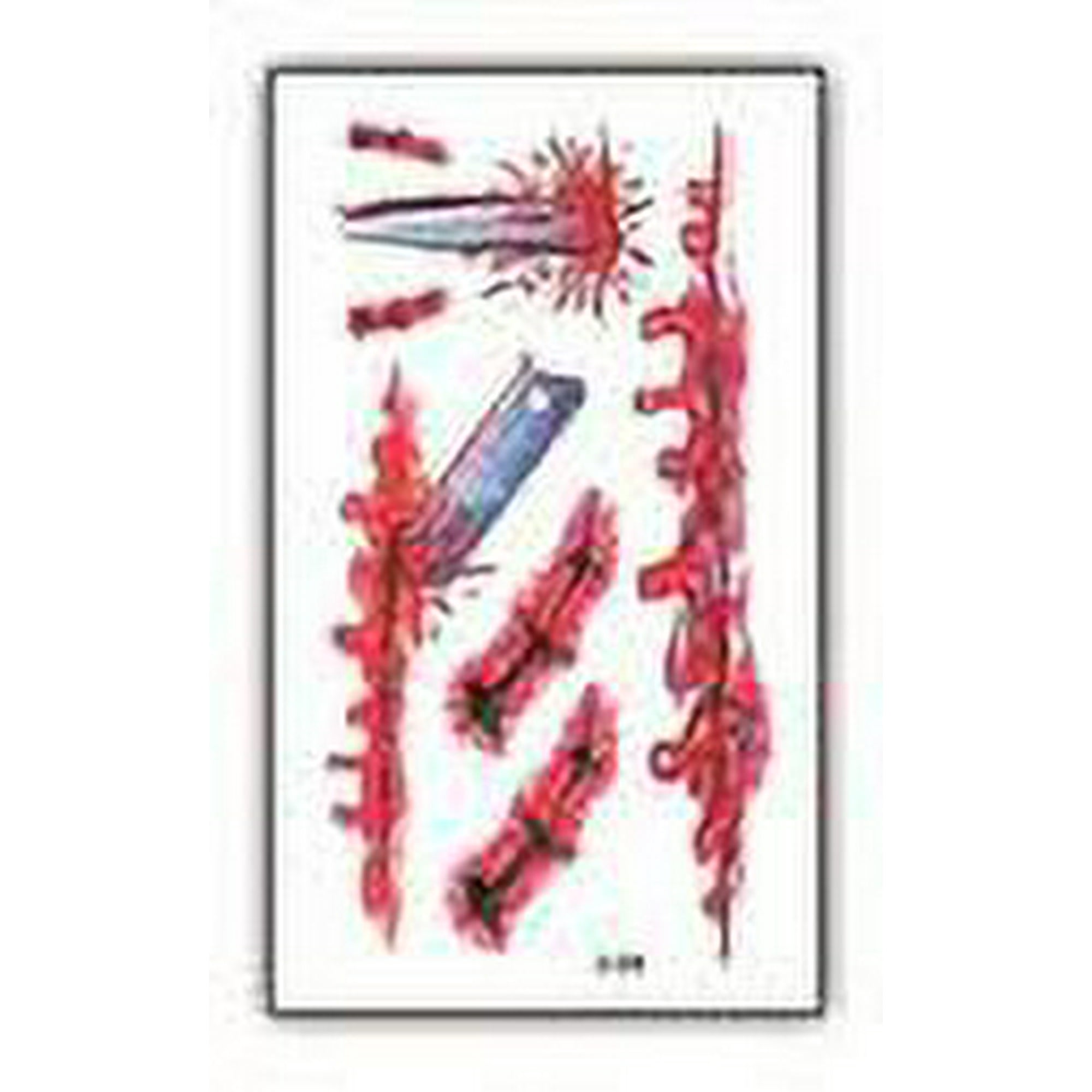 Nonstop - Tatuaje Temporal Halloween Cosplay Disfraz - Herida - 1f