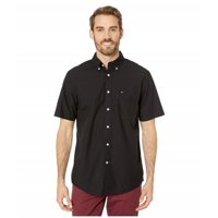 Camisa Tommy Hilfiger De Manga Corta Con Botones Para Hombre, Color Negro