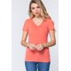 thumbnail image 1 of Top Corto de Punto Henley con Cuello en V y Manga Corta, 1 of 5