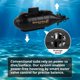 thumbnail image 3 of Submarino RC Tsiodot 6CH Impermeable y de Alta Velocidad Juguete, 3 of 6