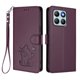 thumbnail image 1 of Honor X8B 4G Funda Billetera con Estampado de Gato, Morado Oscuro, 1 of 6