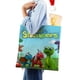 thumbnail image 4 of Lil Stompers Bolso de tela con estampado de lienzo para mujer, bolsa de compras reutilizable y estética, con cremallera interior, regalo para mujer,40*40cm., 4 of 6