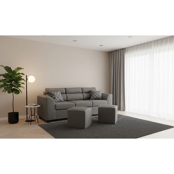 sofa pufa 3 cuerpos 2 puff