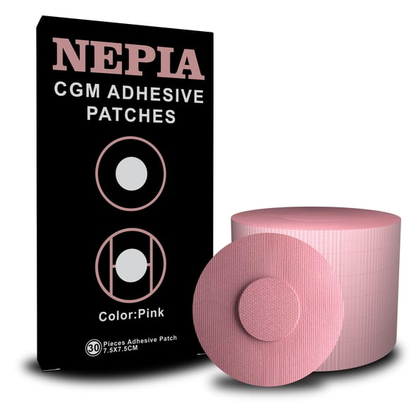 Parches para Sensor CGM Nepia Impermeables 30 Piezas Rosa