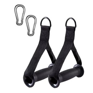 Ioensy - Accesorios De Agarre Para Gimnasio, Agarres De Banda De Resistencia Para Sistema De Poleas De Trabajo De Fitness, Color Negro
