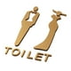 thumbnail image 4 of Letrero de baño fácil de instalar, letrero de baño, señalización, decoración de baño universal, letrero de baño para lugares públicos de restaurantes Masculino Femenino L, 4 of 5