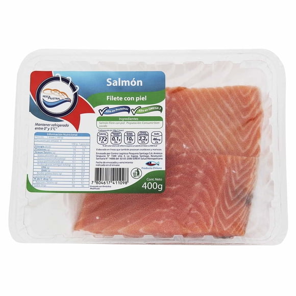 Salmón Filete Fresco, 400 g