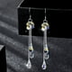 thumbnail image 2 of 1pair Elegant Long Teardrop Zircon Dangle Earrings - 925 Silver Plated Anniversary Gift for Women and Girls - Perfect for Valentine's Day and Holiday Gifting, 2 of 5