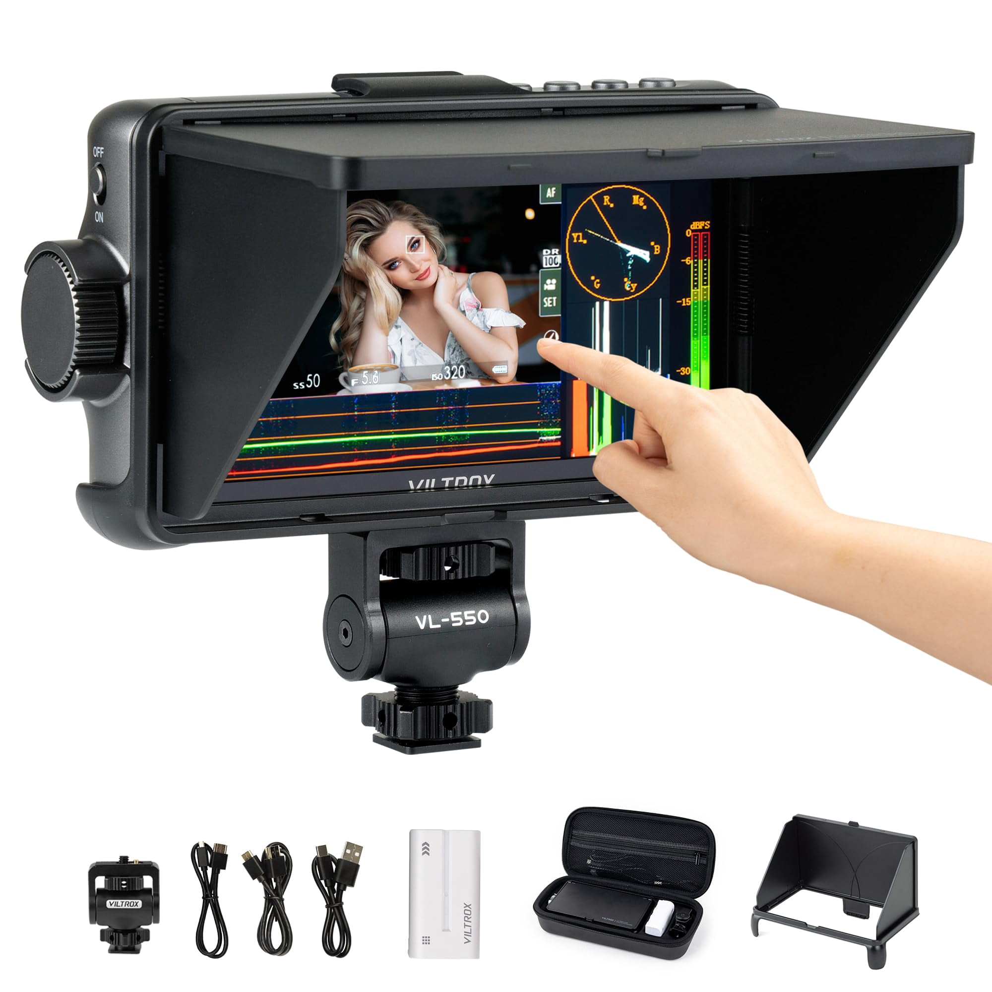 Monitor Viltrox Dc-550 Pro 5.5 Pulgadas 1200 Nits 4k 10 Bits Hdmi