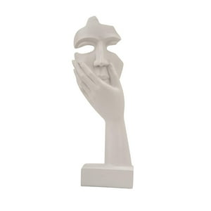 Genérico - Figura Coleccionable De Estatua De Arte Facial Para Mujer Para Repisa De Chimenea, Sala De Estudio, Oficina, Blanco