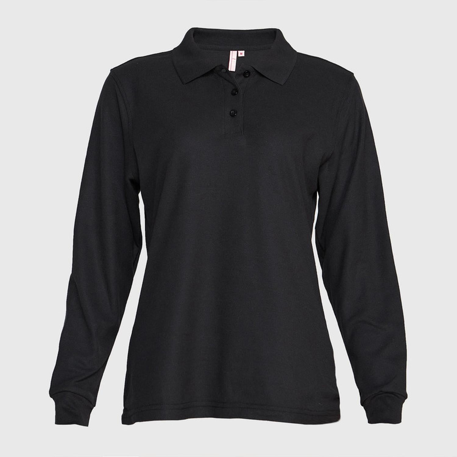 Jayson - Polera Pique Tc Ml Mujer Negro Xl