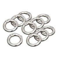Magideal - Mosquetón Redondo De Aleación De 10 Uds., Clip A Presión, Hebilla De Llavero De Resorte, Accesorio De Organización Diy Para Bolso, Monedero, Llavero C , Argenta 20Mm