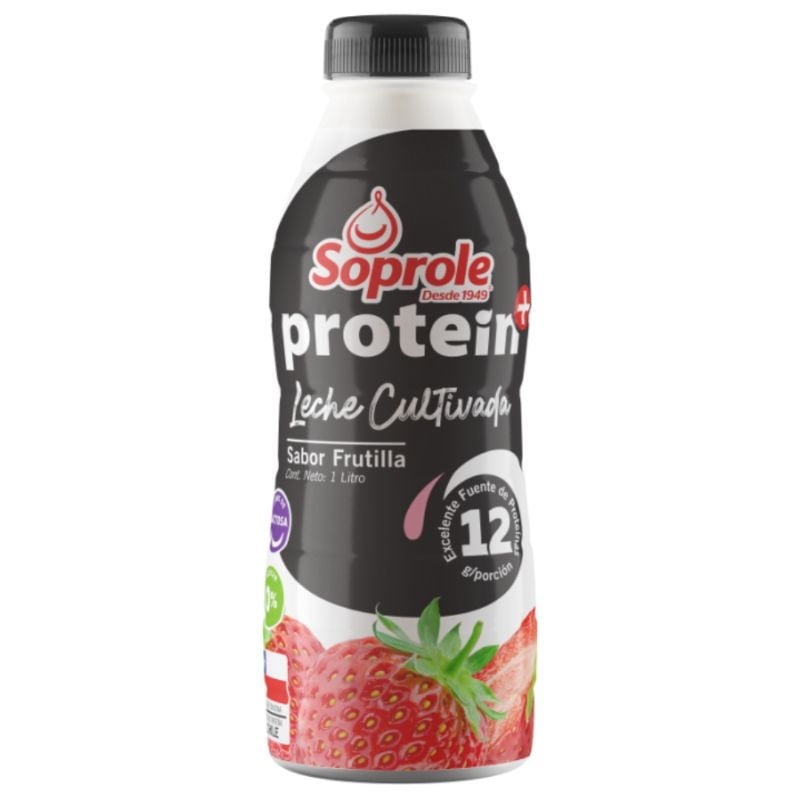 Leche Cultivada Proteína Frutilla 1 L Soprole