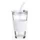 thumbnail image 1 of Vasos para beber Vasos de vidrio con tapa Vasos de agua con pajitas, 1 of 5